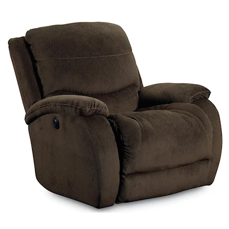 Power Rocker Recliner with Bucket Seat and Pillow Arms